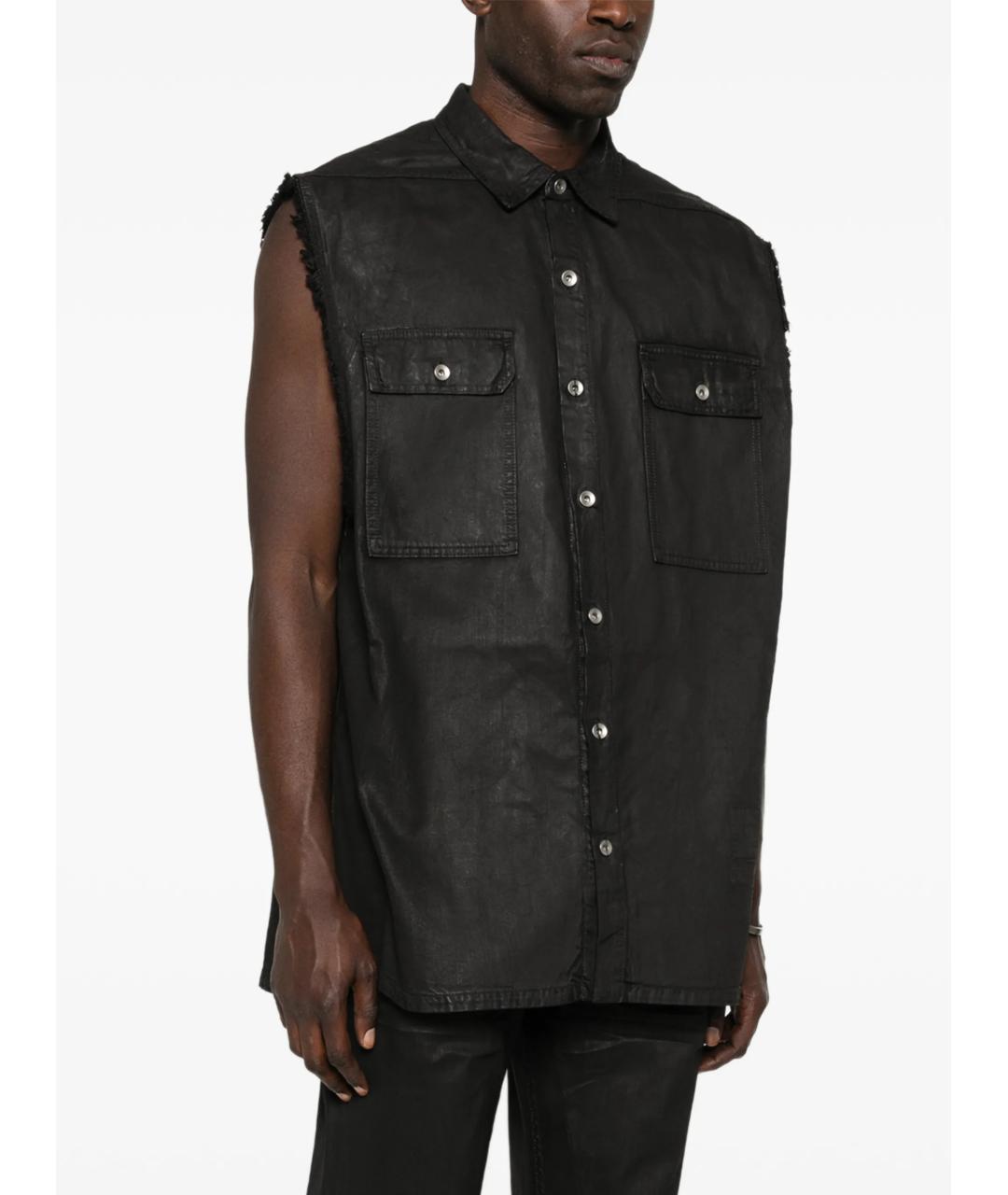 RICK OWENS DRKSHDW Черный хлопковый жилет, фото 3