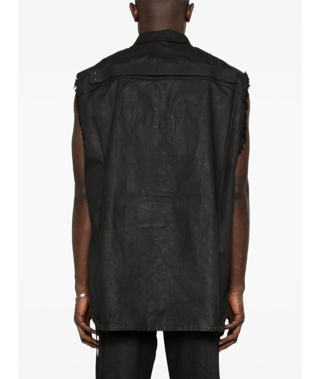 RICK OWENS DRKSHDW Черный хлопковый жилет, фото 4