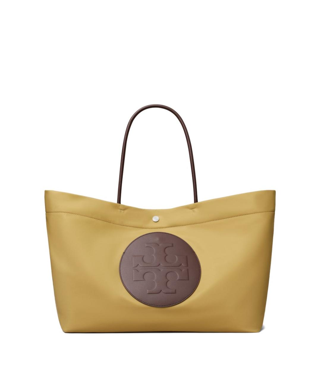 TORY BURCH Желтая тканевая сумка тоут, фото 1