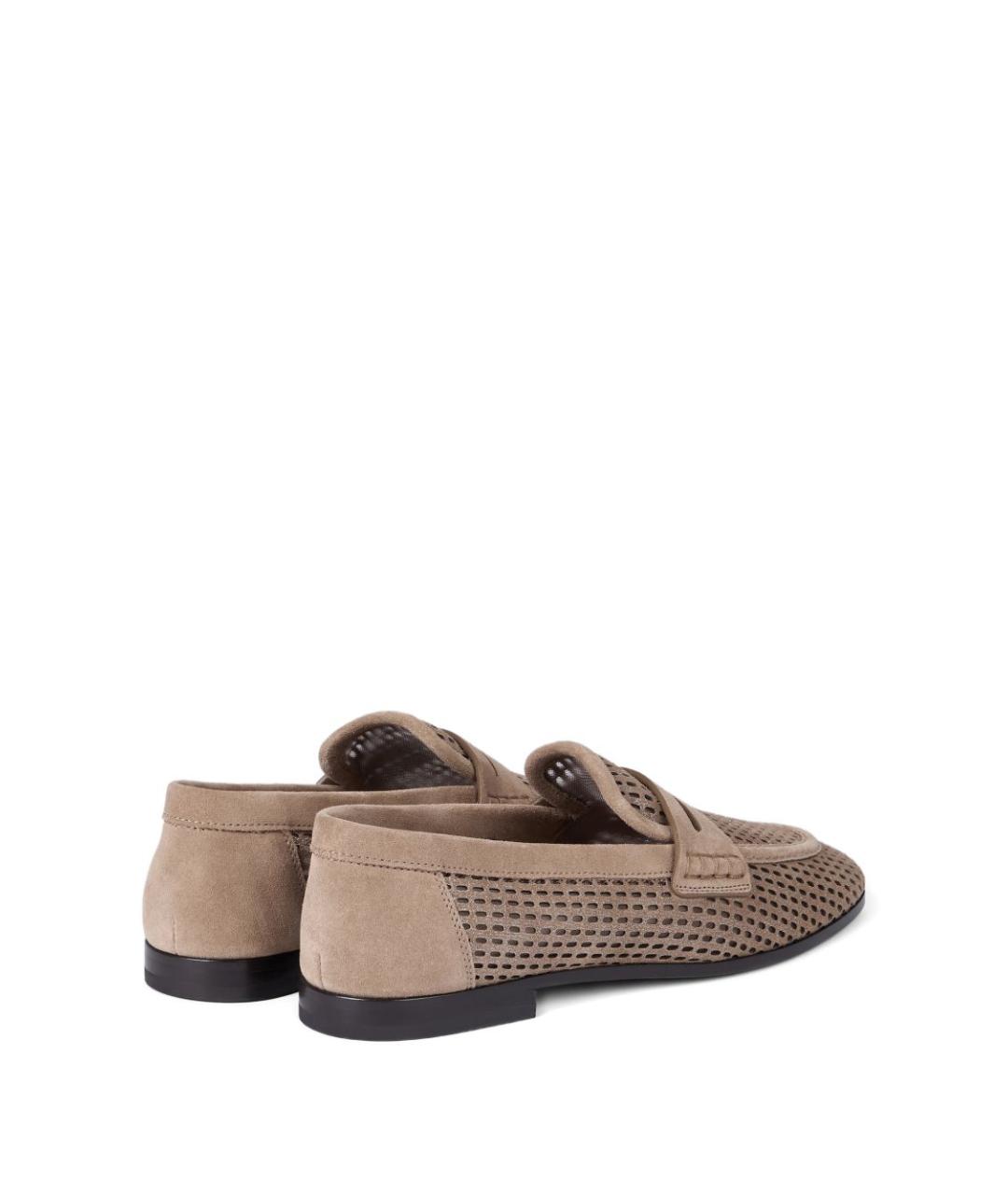 BRUNELLO CUCINELLI Коричневые кожаные лоферы, фото 2