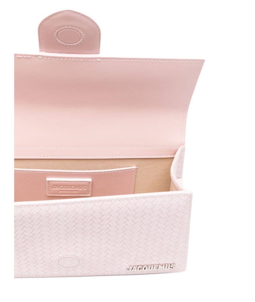 JACQUEMUS Розовая кожаная сумка через плечо, фото 4