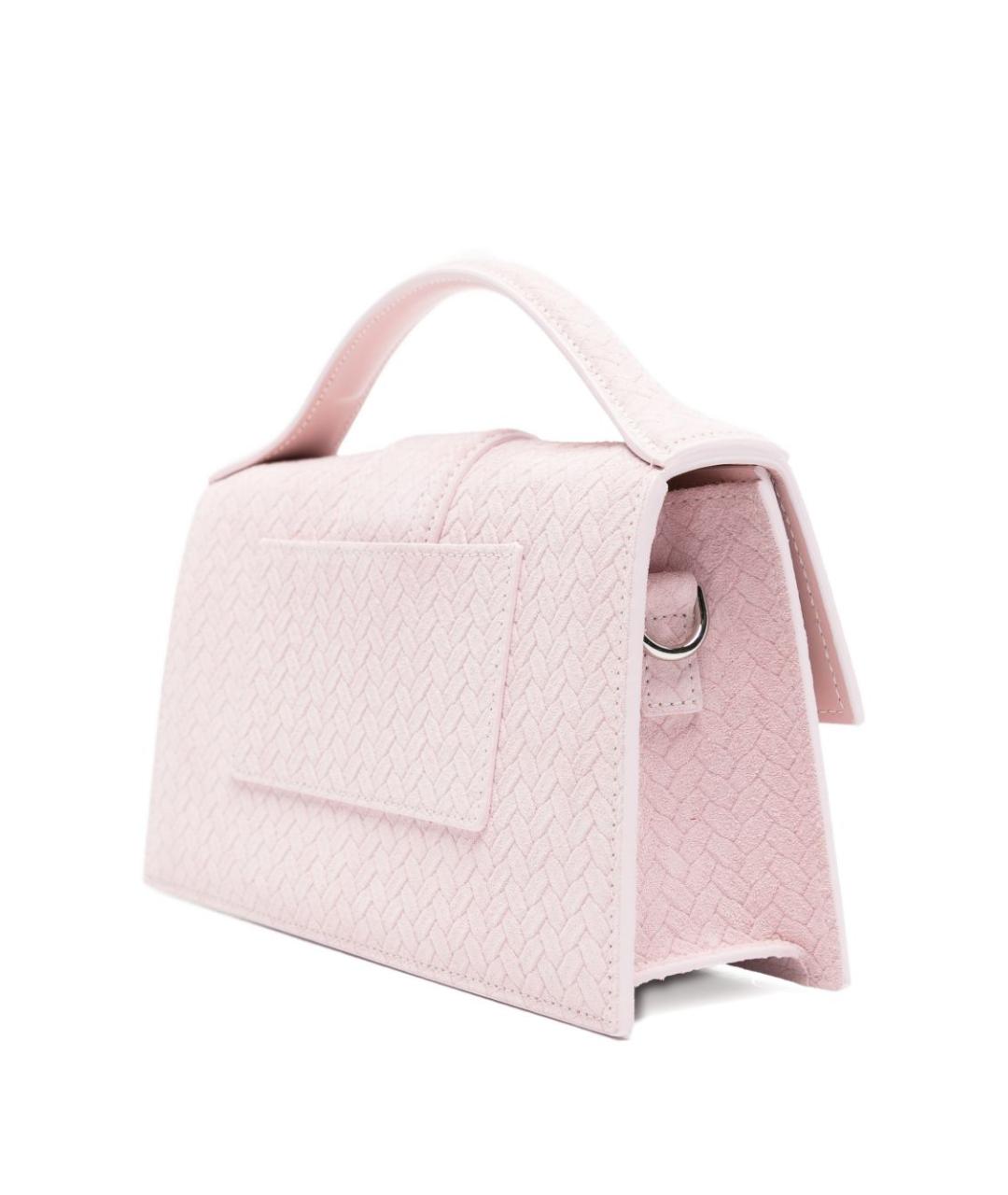 JACQUEMUS Розовая кожаная сумка через плечо, фото 2