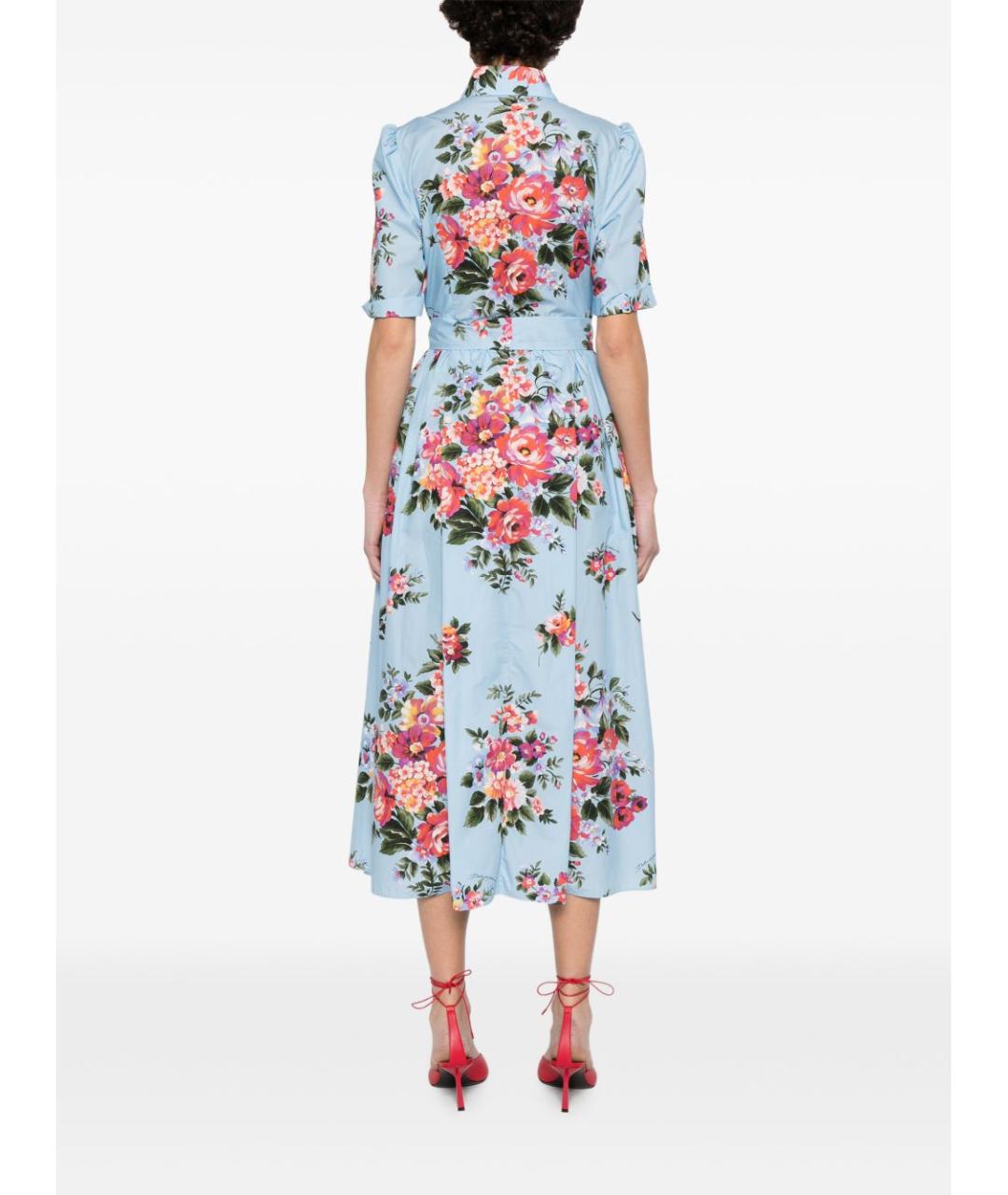 DOLCE&GABBANA Синее хлопковое повседневное платье, фото 3