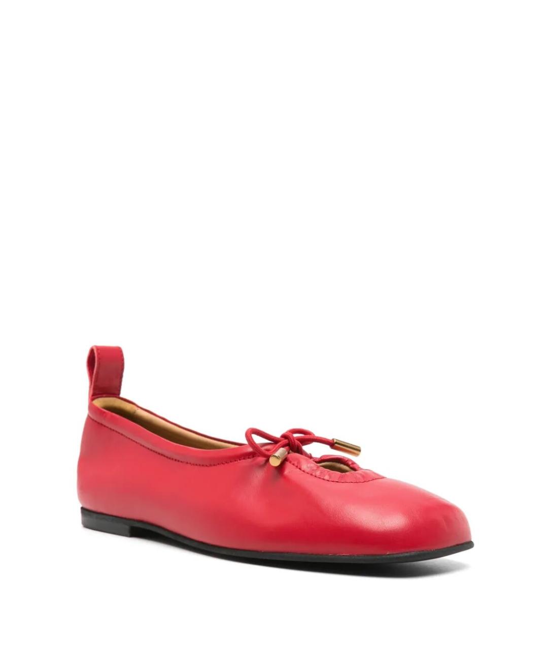 ALOHAS Красные кожаные балетки, фото 3