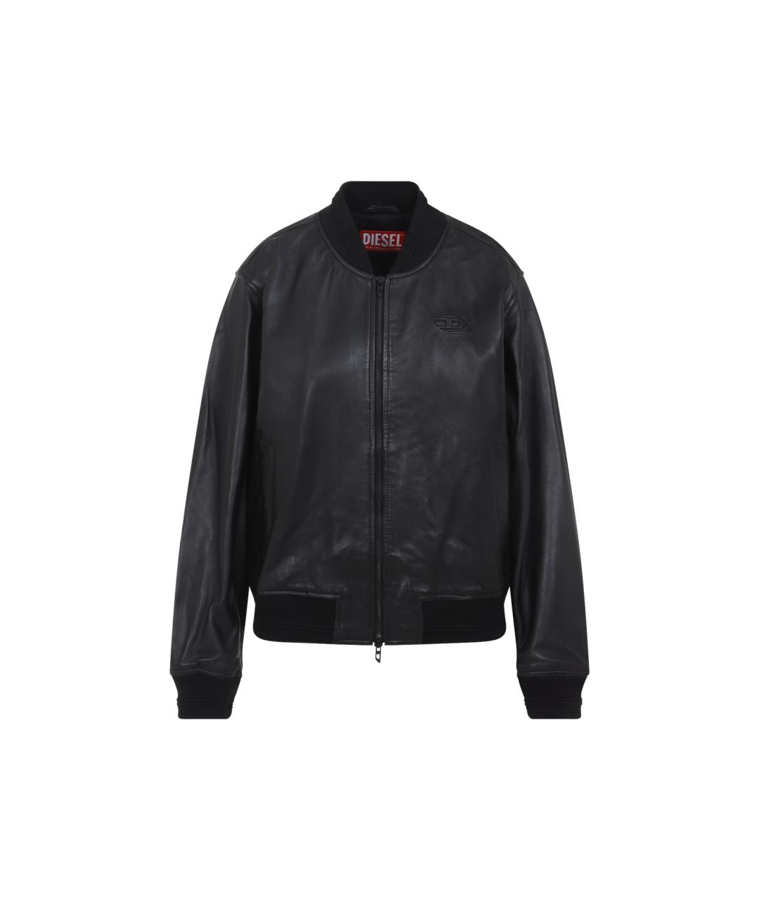 DIESEL Черная кожаная куртка, фото 1
