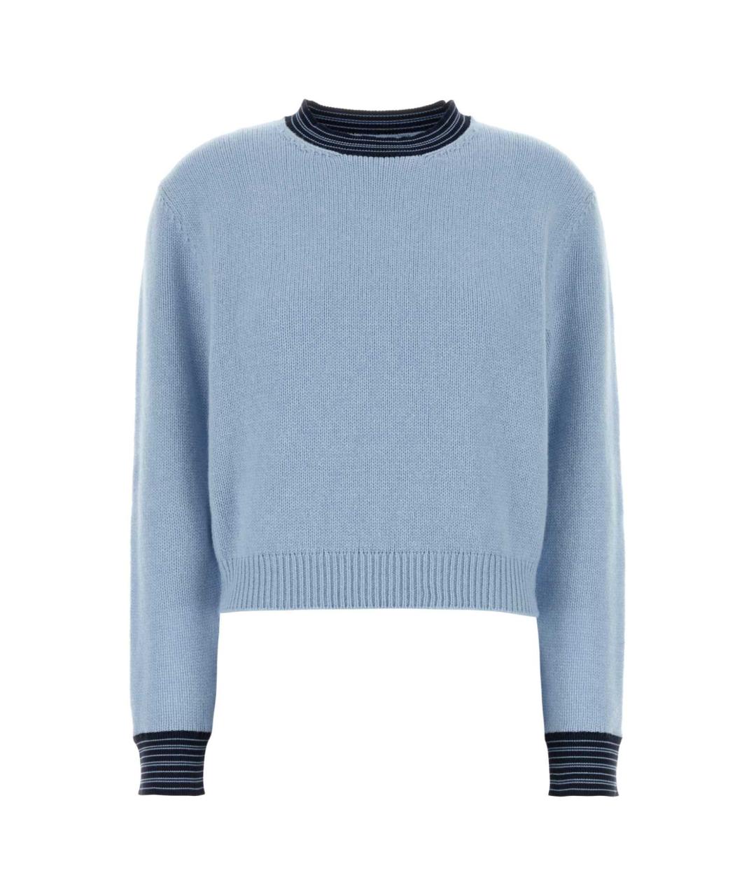 PRADA Голубой кашемировый джемпер / свитер, фото 1