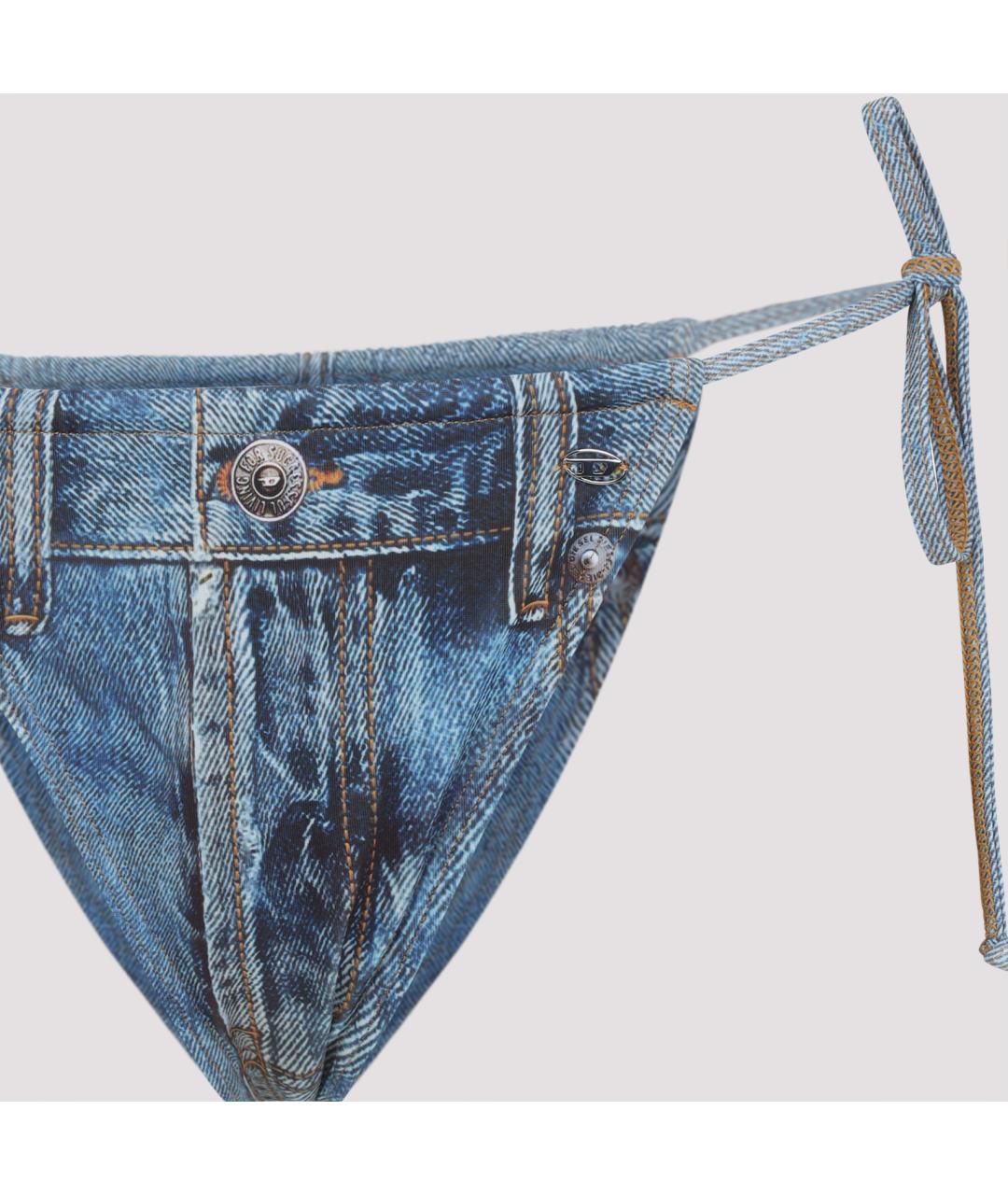 DIESEL Синий полиэстеровый купальник, фото 4