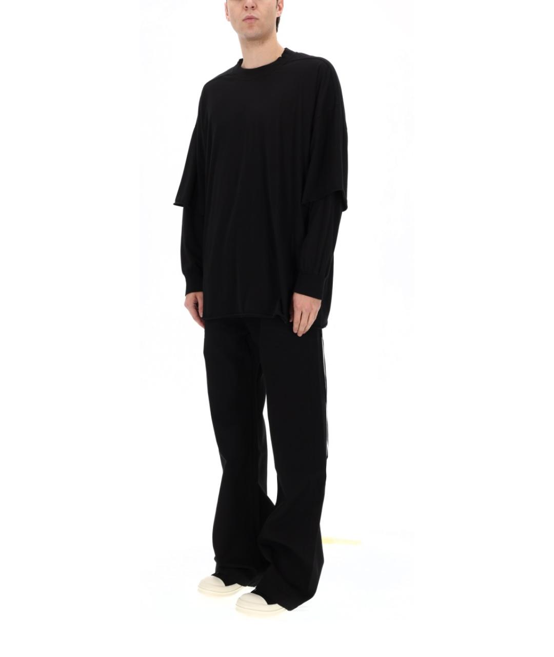 RICK OWENS DRKSHDW Черная хлопковая футболка, фото 2