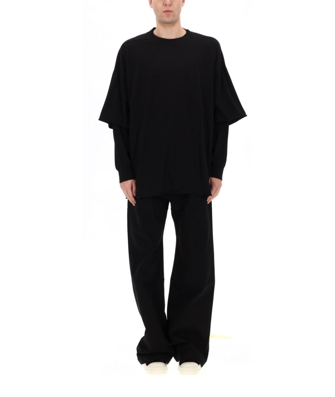 RICK OWENS DRKSHDW Черная хлопковая футболка, фото 4