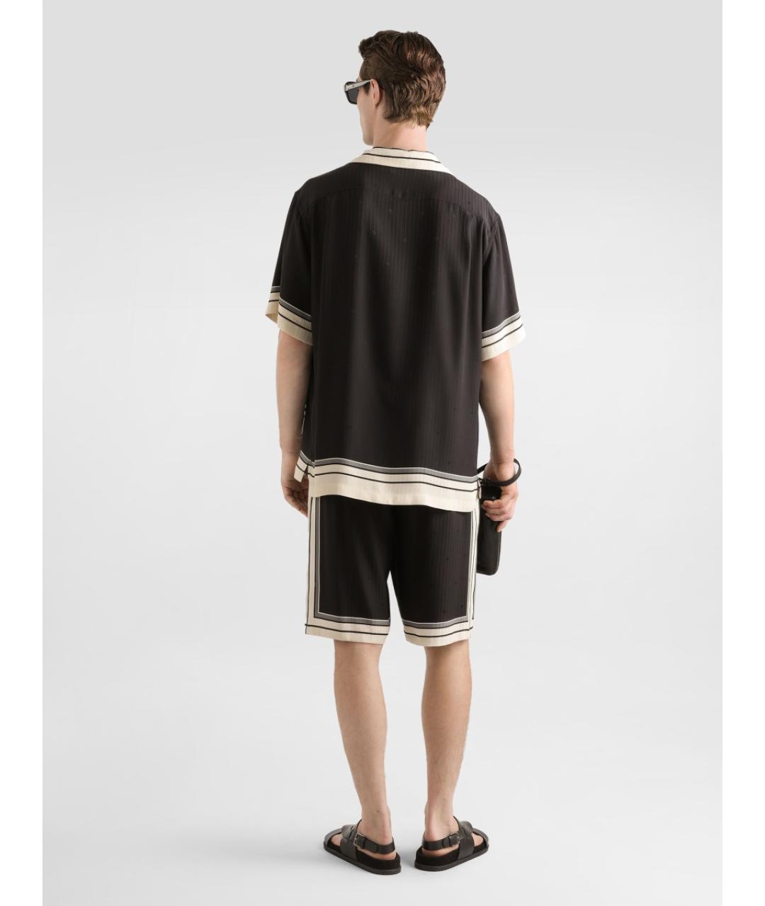 DOLCE&GABBANA Черная шелковая кэжуал рубашка, фото 4