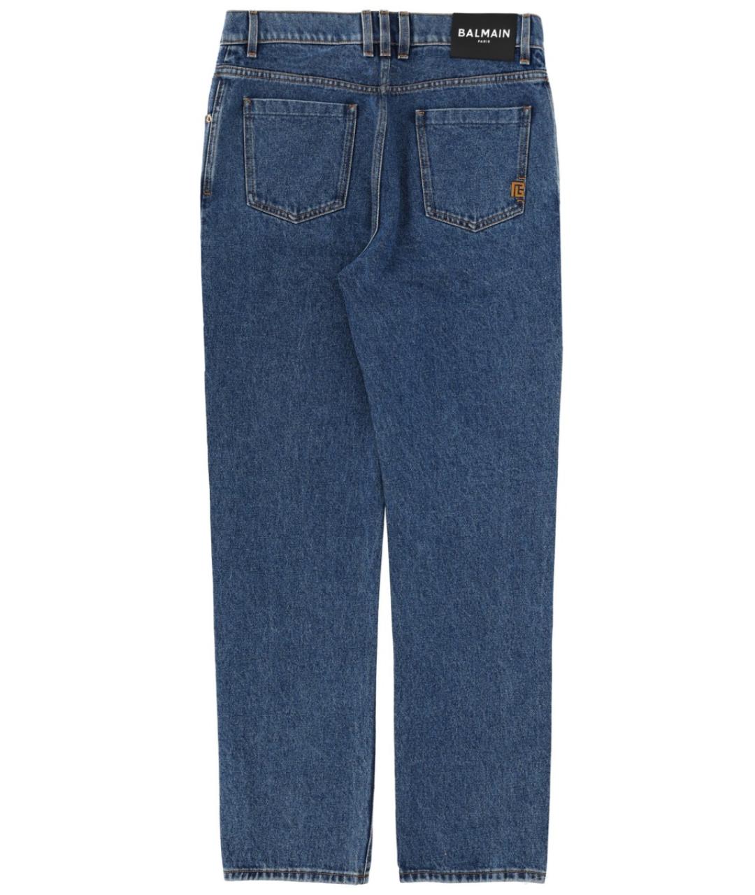 BALMAIN Синие хлопковые прямые джинсы, фото 2