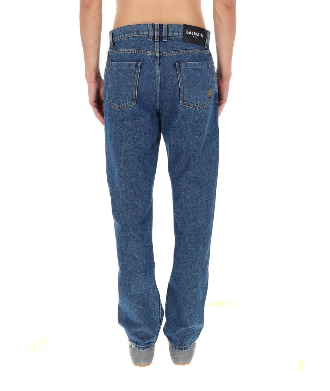 BALMAIN Синие хлопковые прямые джинсы, фото 5