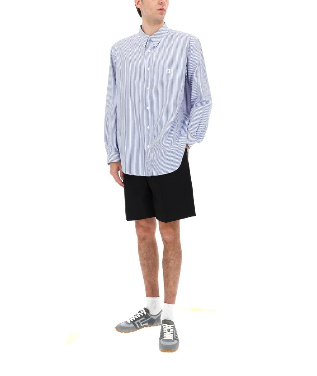 BALMAIN Голубая хлопковая кэжуал рубашка, фото 5