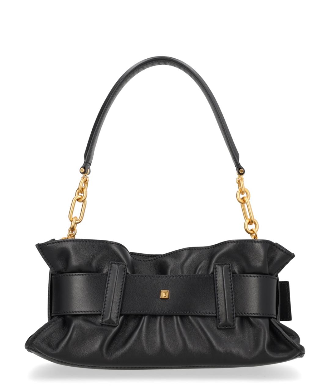 BALMAIN Черная кожаная сумка через плечо, фото 3