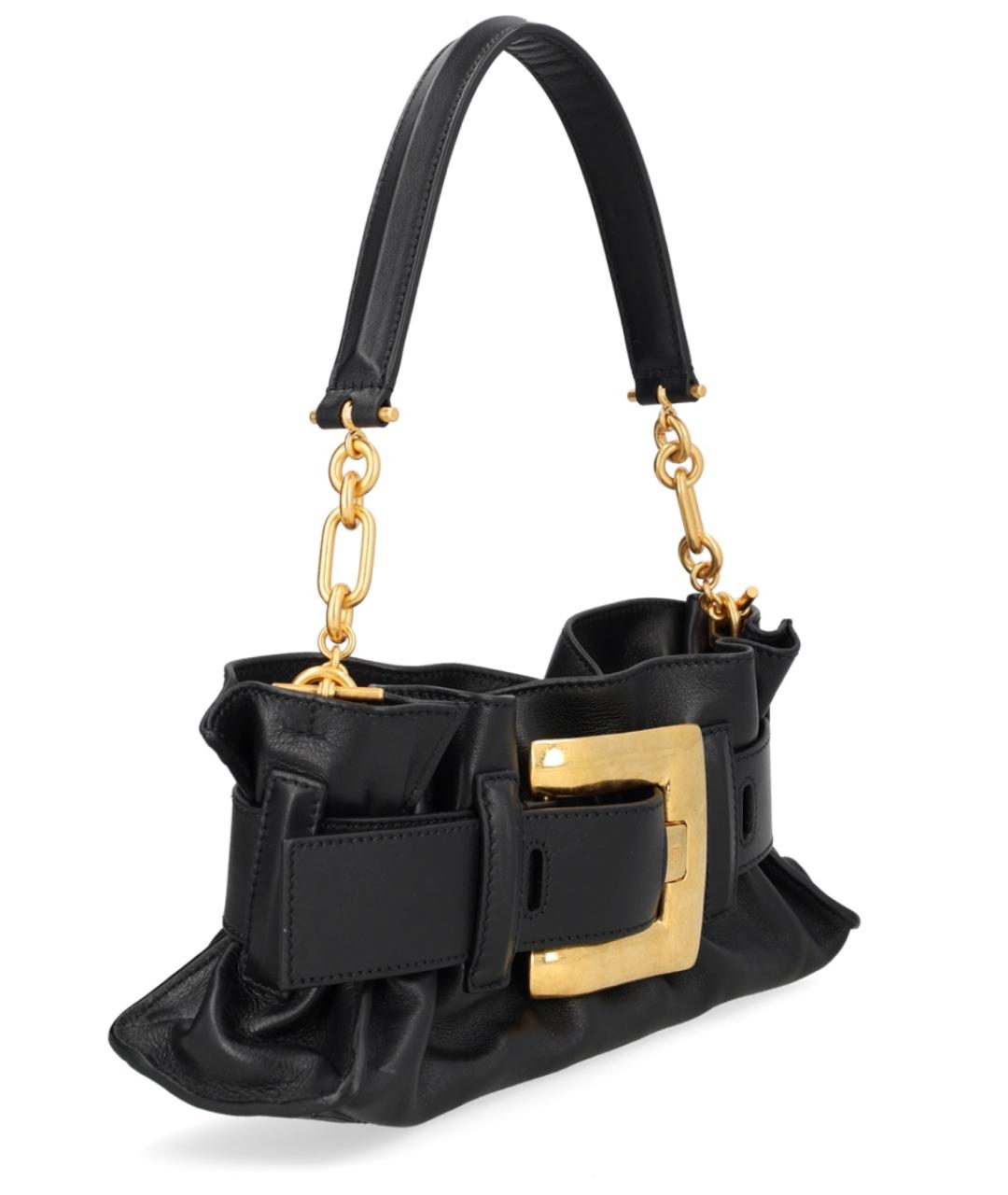 BALMAIN Черная кожаная сумка через плечо, фото 2