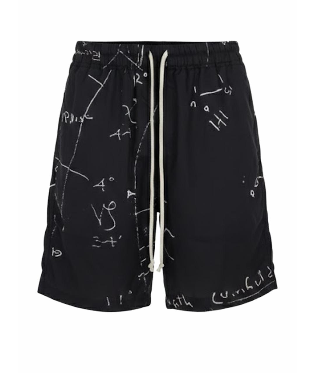 RICK OWENS Черные вискозные шорты, фото 1