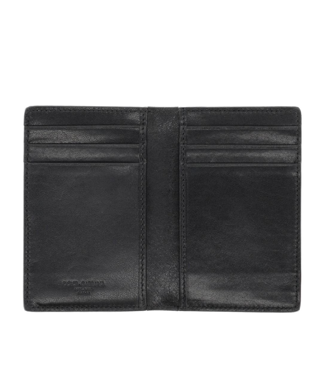 DOLCE&GABBANA Черный кожаный кошелек, фото 3