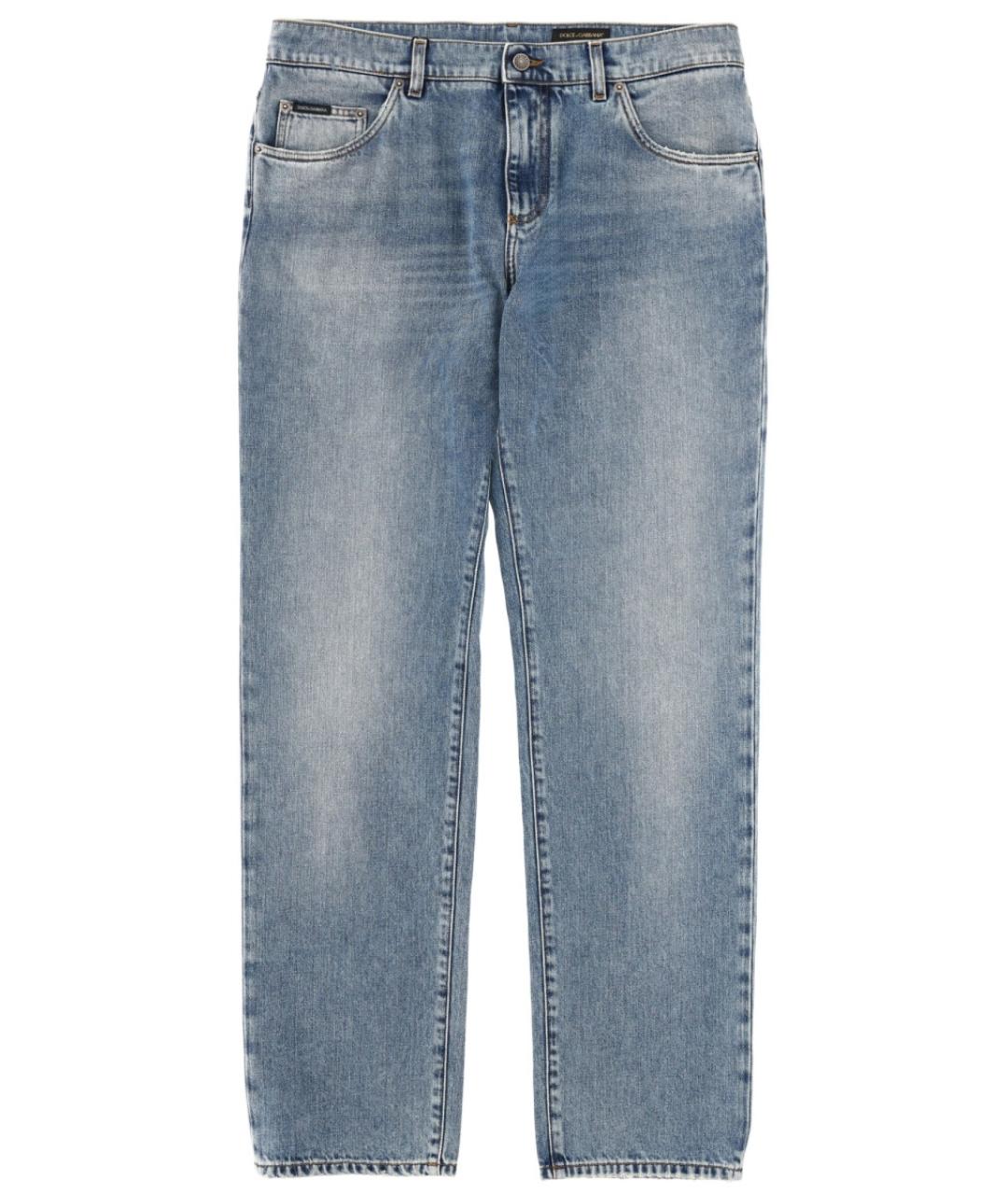 DOLCE&GABBANA Синие прямые джинсы, фото 1