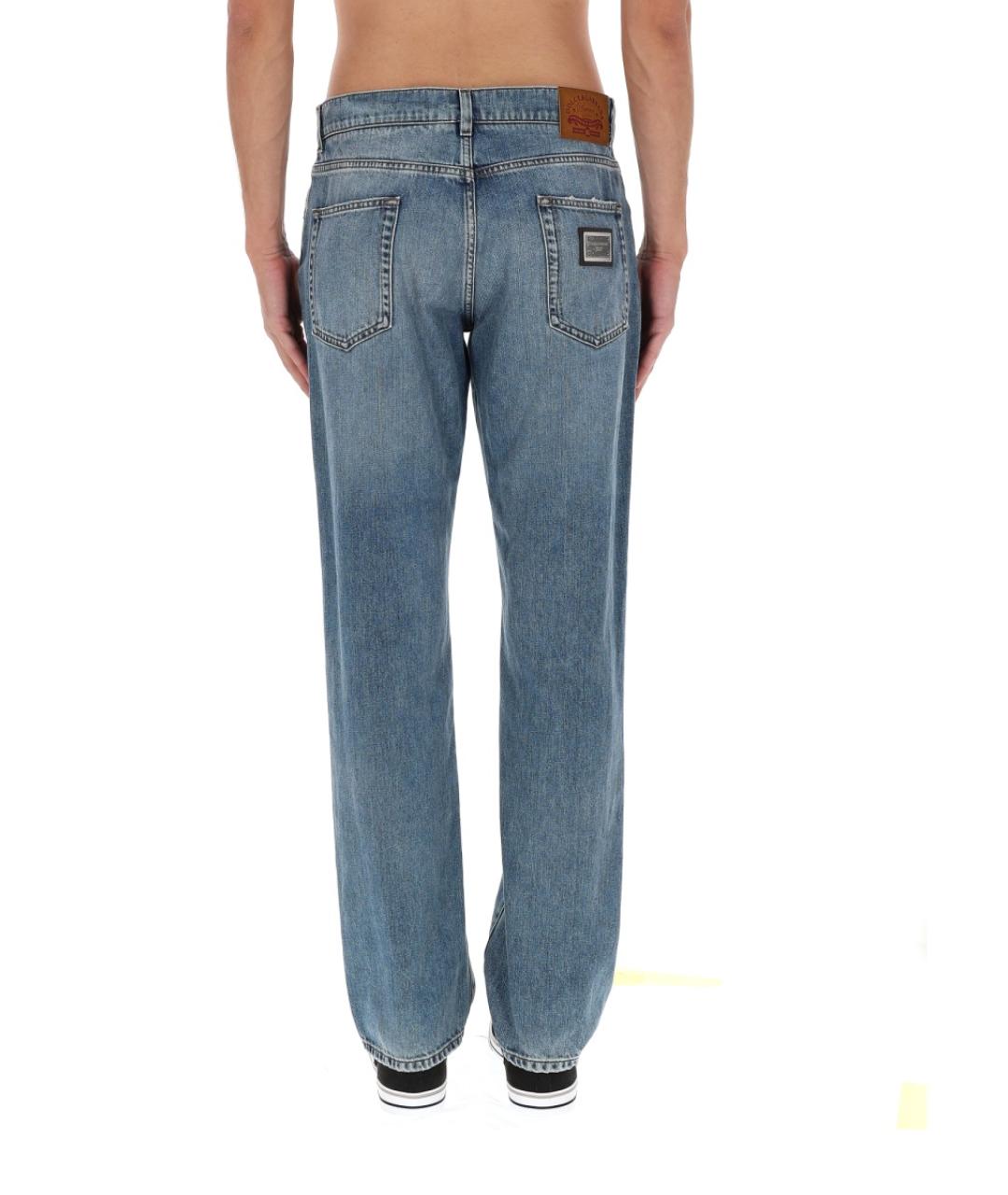 DOLCE&GABBANA Синие прямые джинсы, фото 5