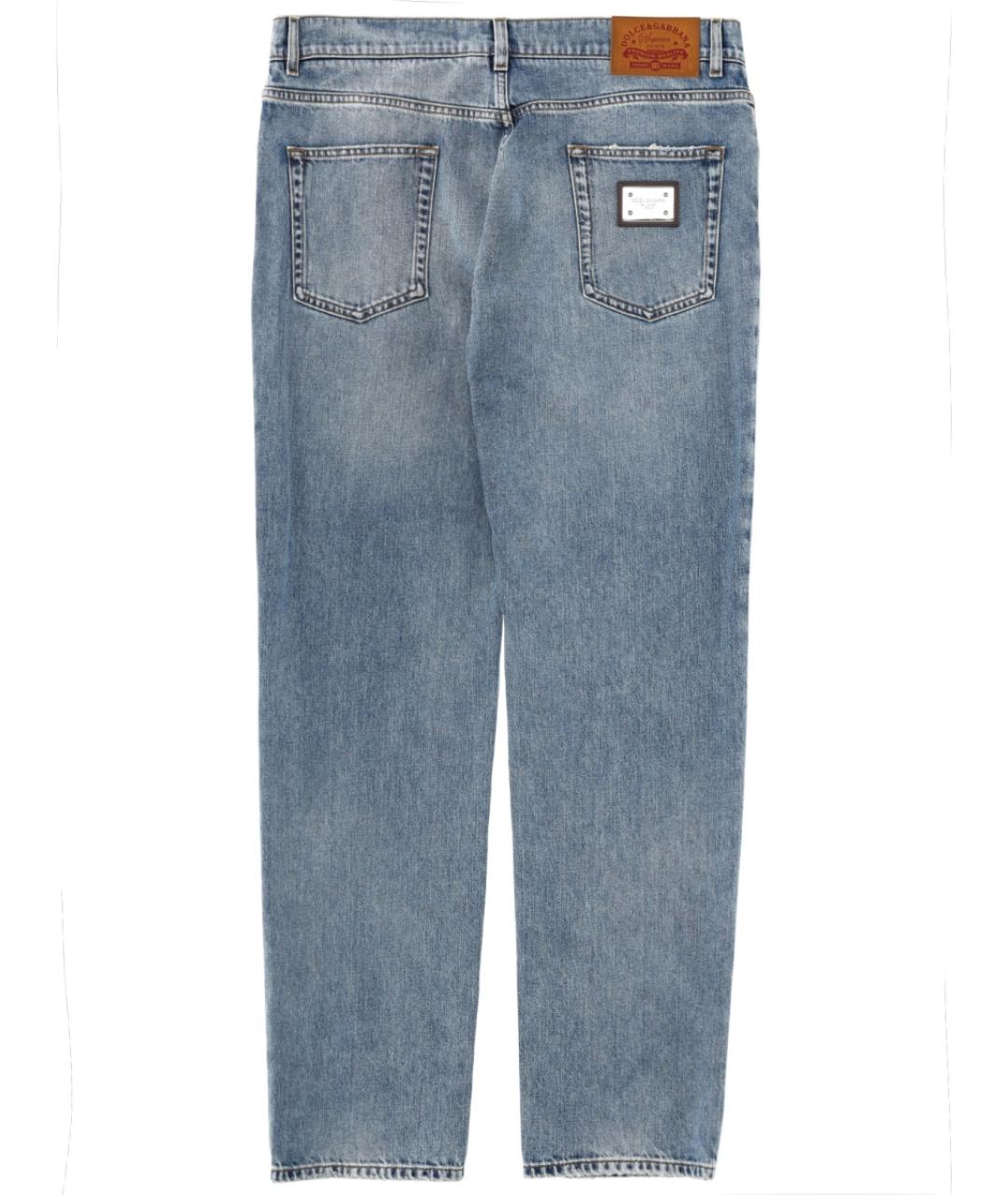 DOLCE&GABBANA Синие прямые джинсы, фото 2