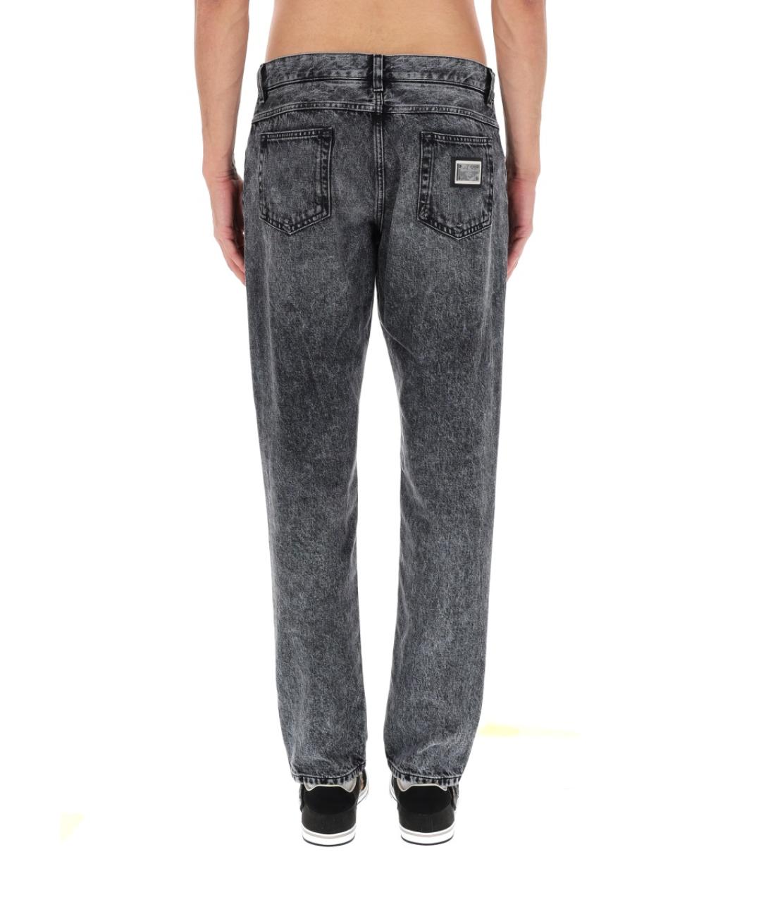 DOLCE&GABBANA Серые хлопковые прямые джинсы, фото 5