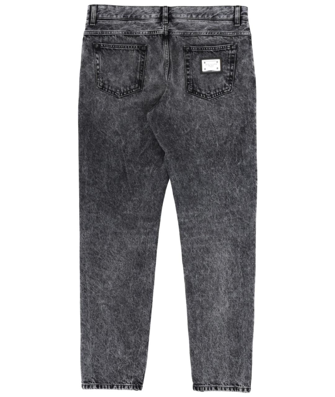DOLCE&GABBANA Серые хлопковые прямые джинсы, фото 2