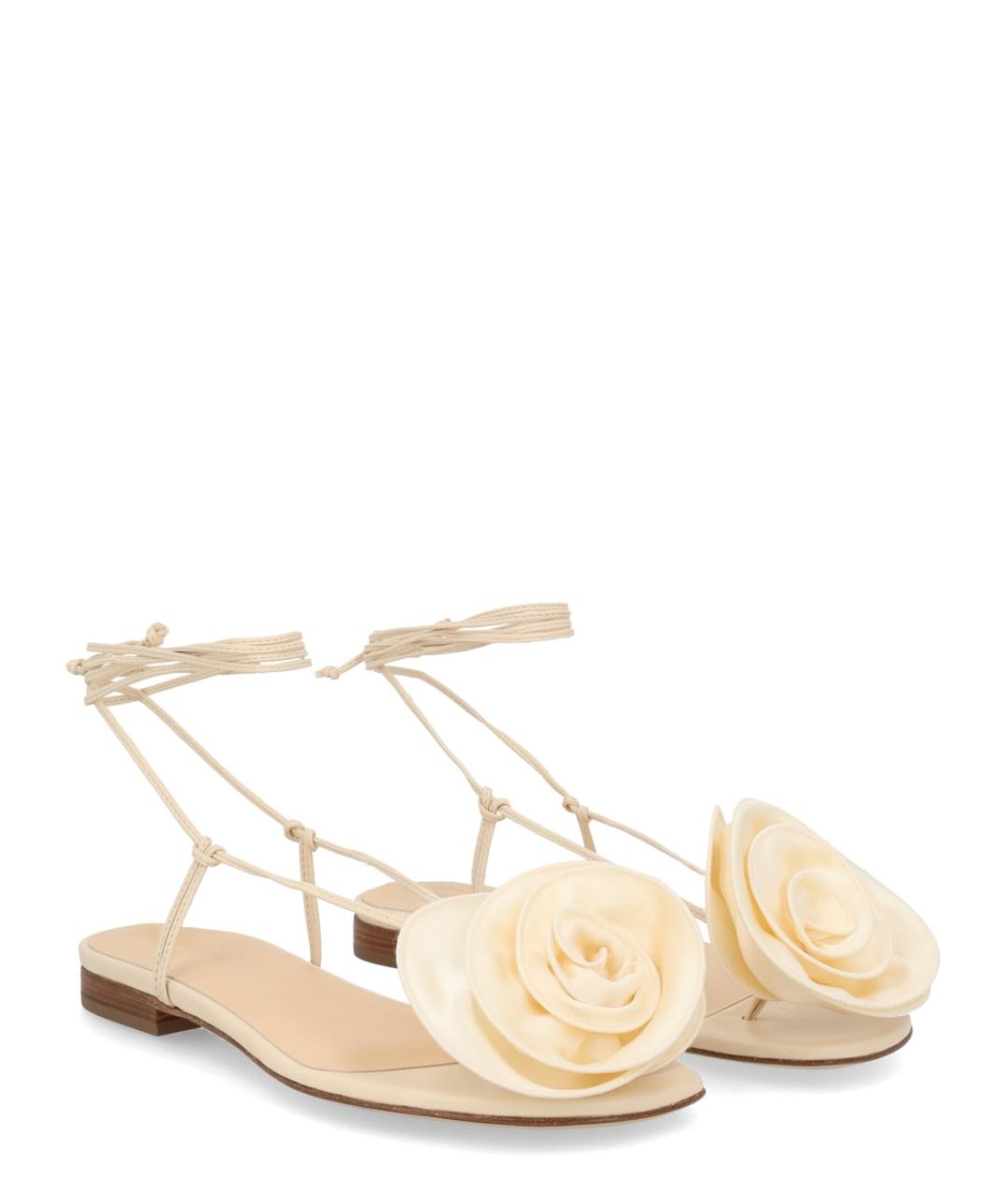 MAGDA BUTRYM Белые кожаные босоножки, фото 2