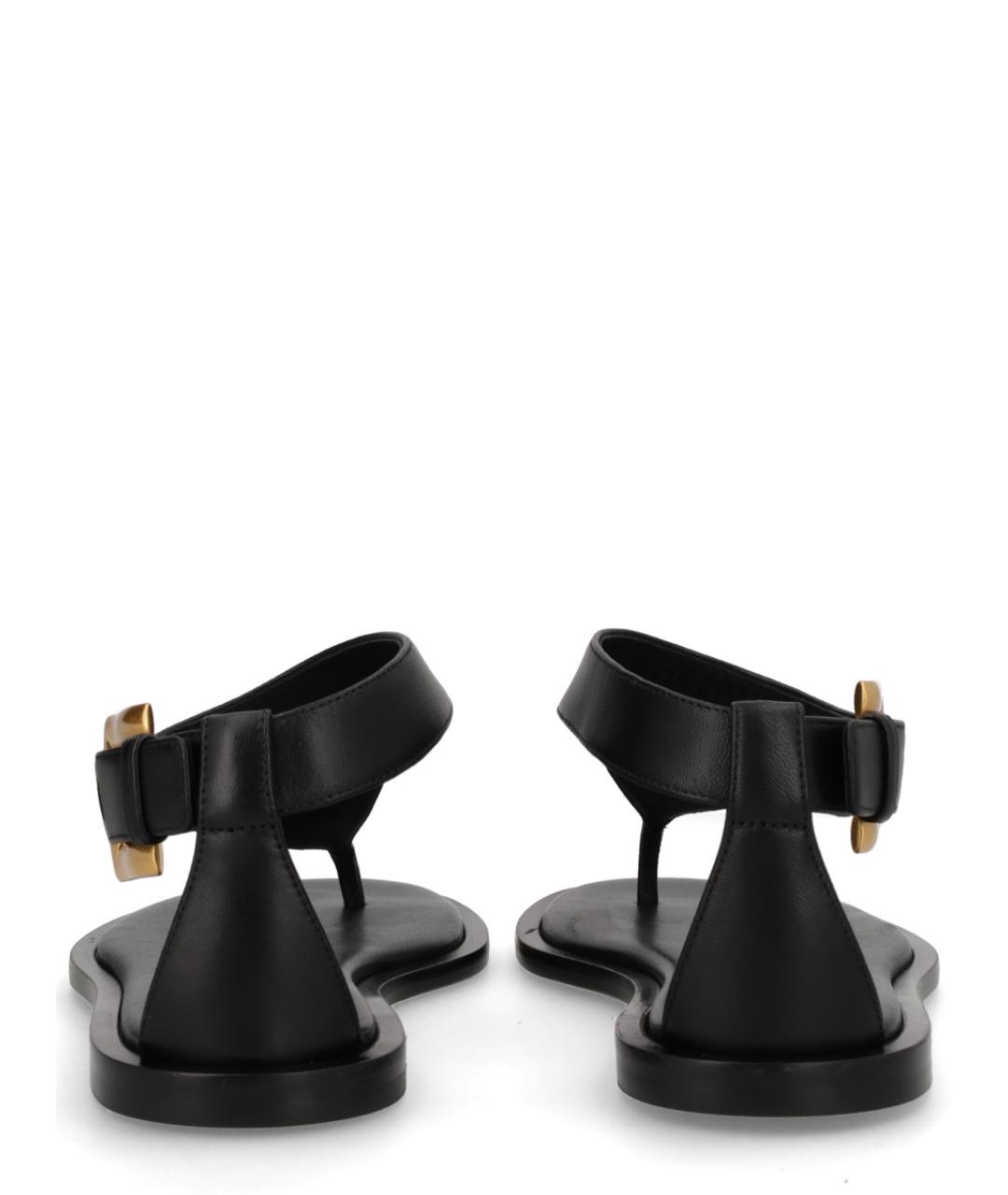 BALMAIN Черные кожаные сандалии, фото 4