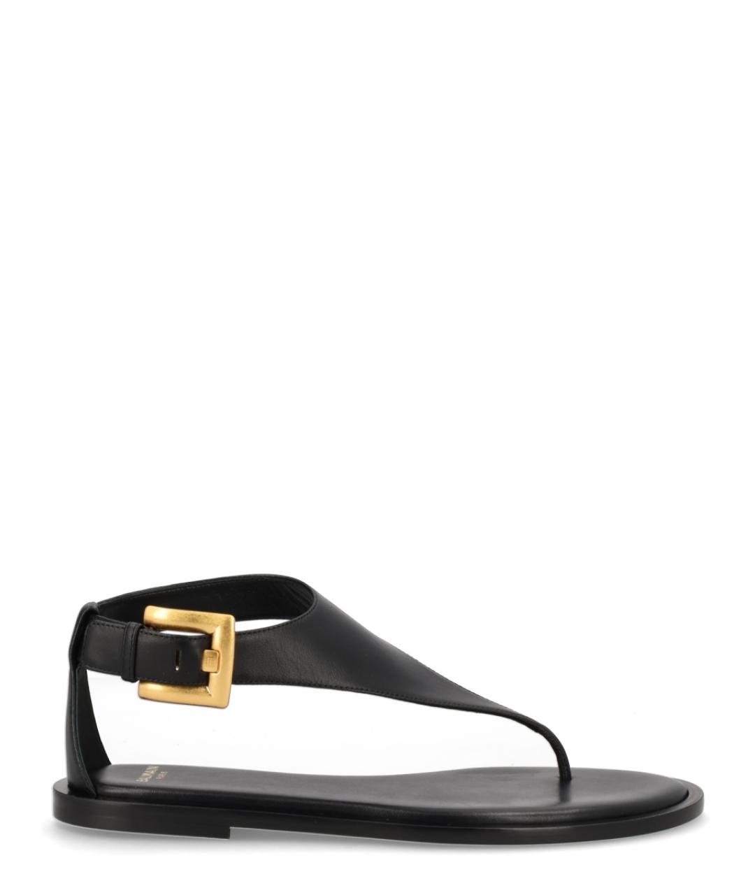 BALMAIN Черные кожаные сандалии, фото 1