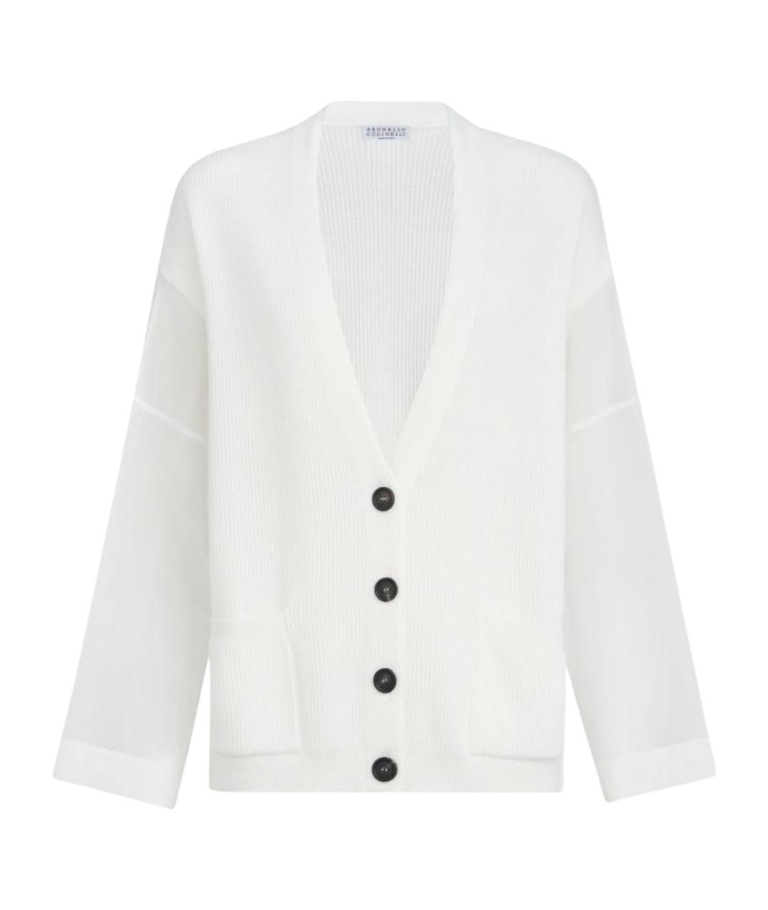 BRUNELLO CUCINELLI Белый хлопковый кардиган, фото 1