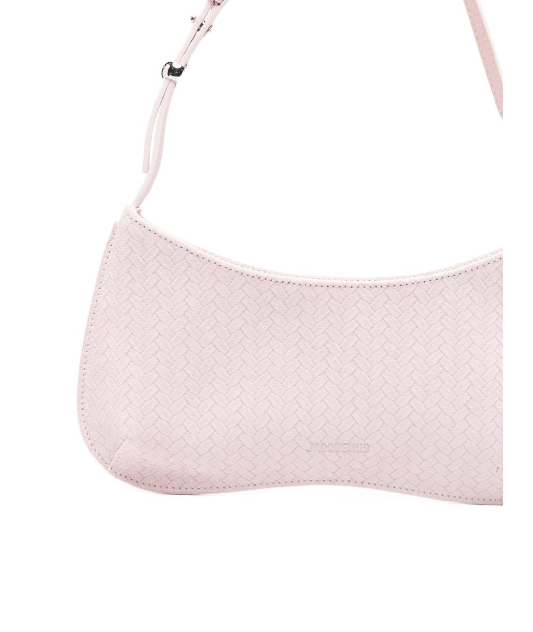 JACQUEMUS Розовая кожаная сумка через плечо, фото 3