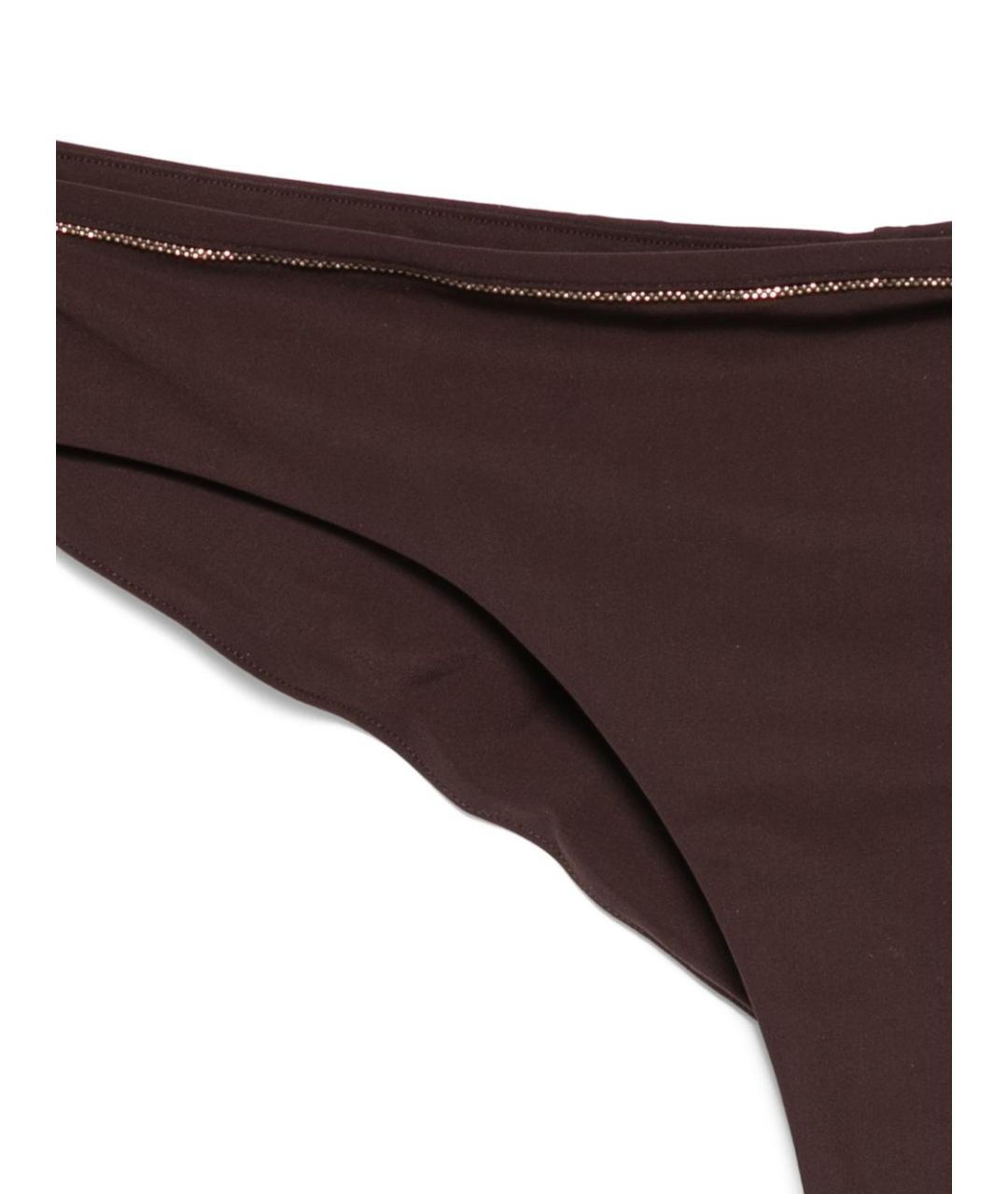 BRUNELLO CUCINELLI Коричневый полиамидовый купальник, фото 3