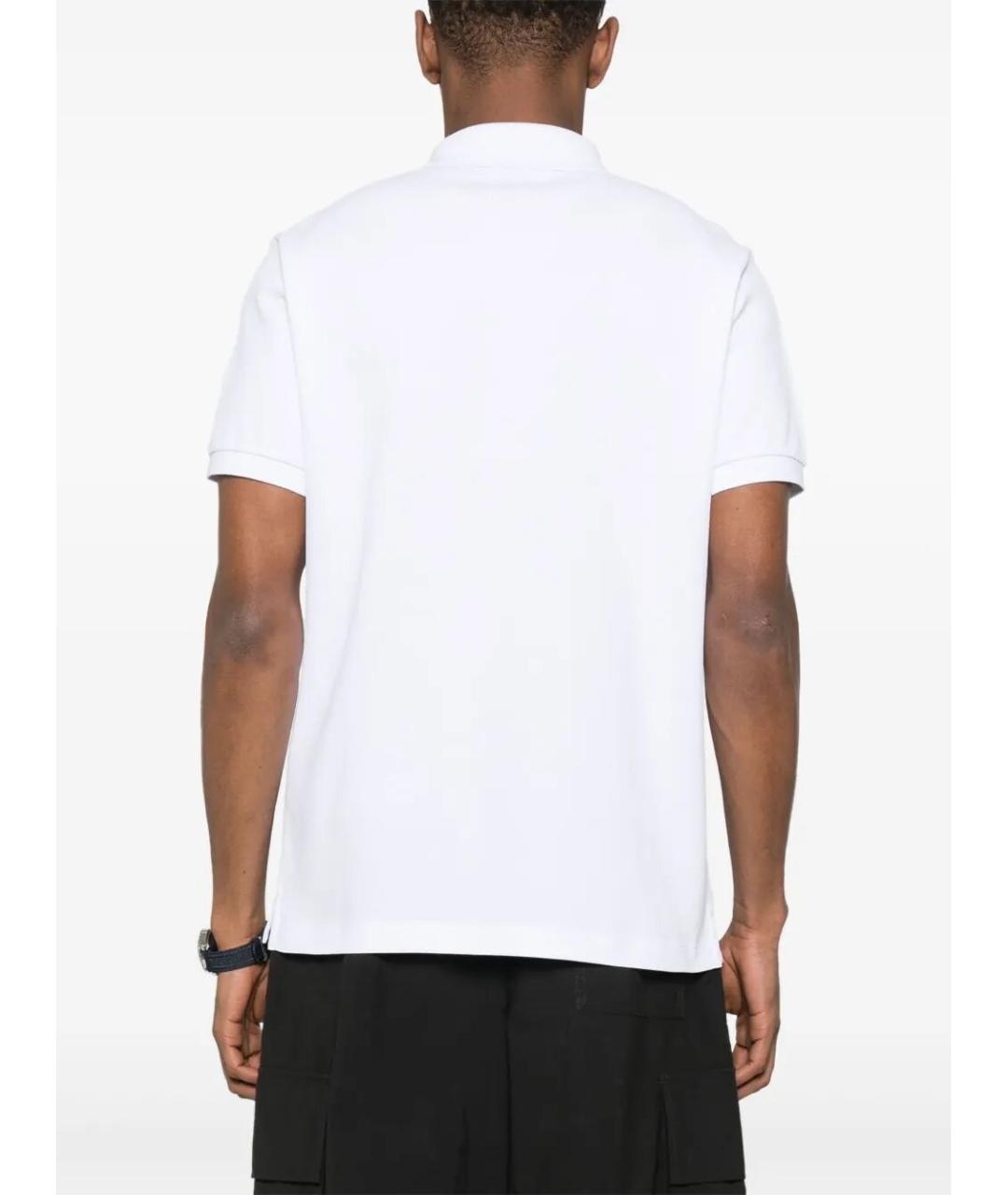 STONE ISLAND Белое хлопковое поло с коротким рукавом, фото 5