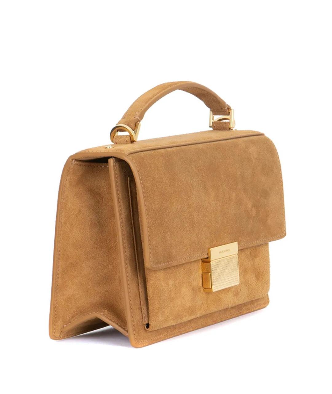 GOLDEN GOOSE DELUXE BRAND Бежевая замшевая сумка тоут, фото 4