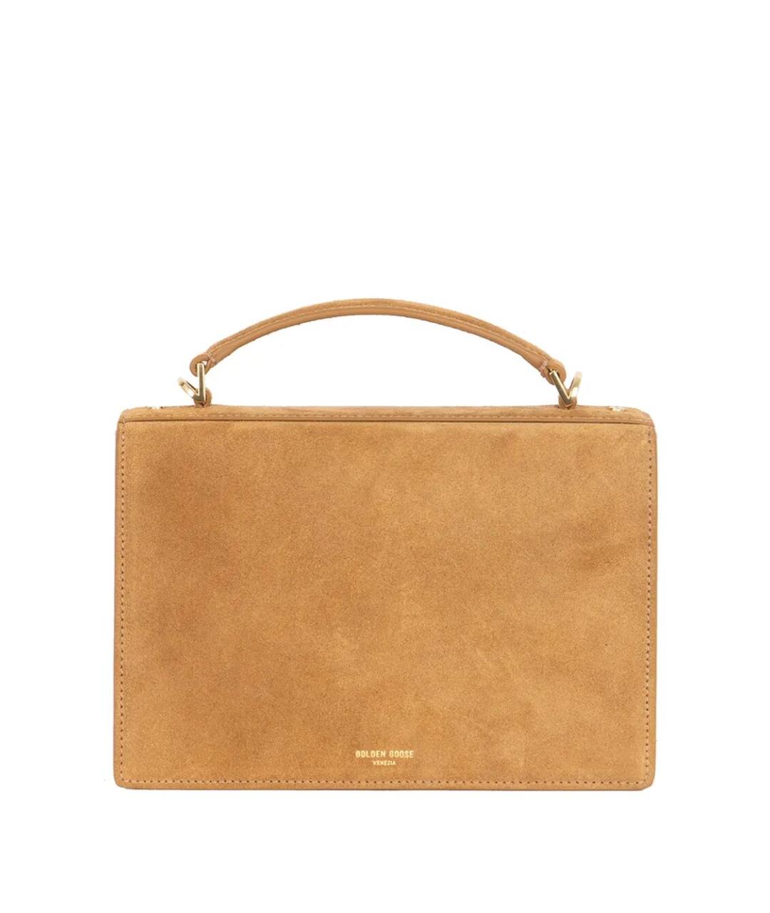 GOLDEN GOOSE DELUXE BRAND Бежевая замшевая сумка тоут, фото 3