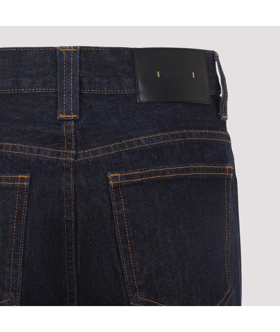 KHAITE Синие хлопковые прямые джинсы, фото 4