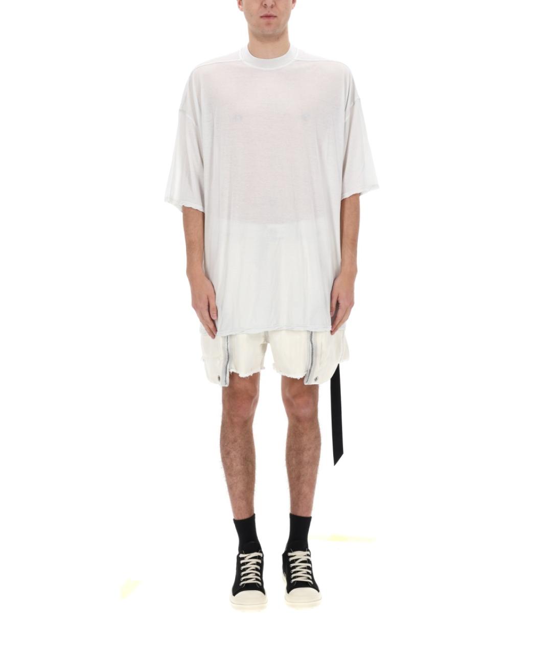 RICK OWENS DRKSHDW Белая хлопковая футболка, фото 5