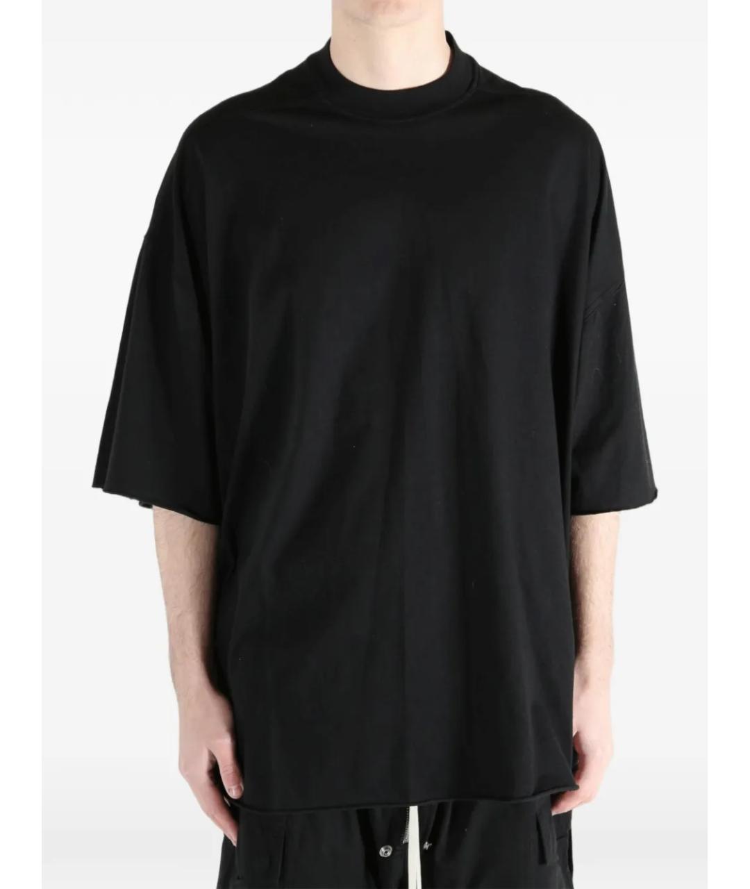 RICK OWENS DRKSHDW Черная хлопковая футболка, фото 3