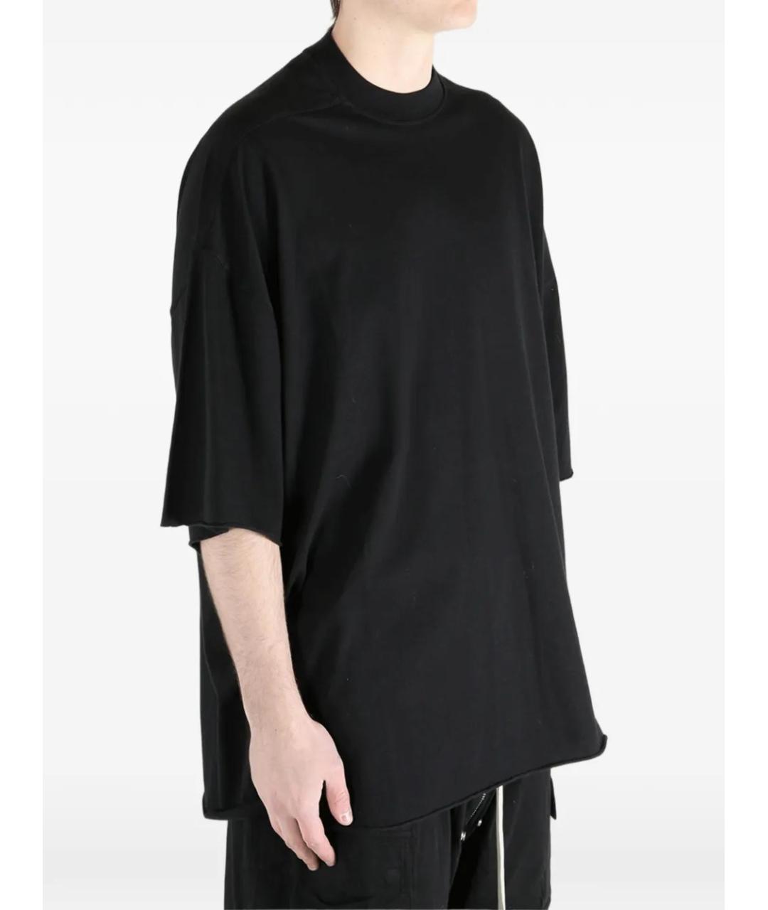 RICK OWENS DRKSHDW Черная хлопковая футболка, фото 4