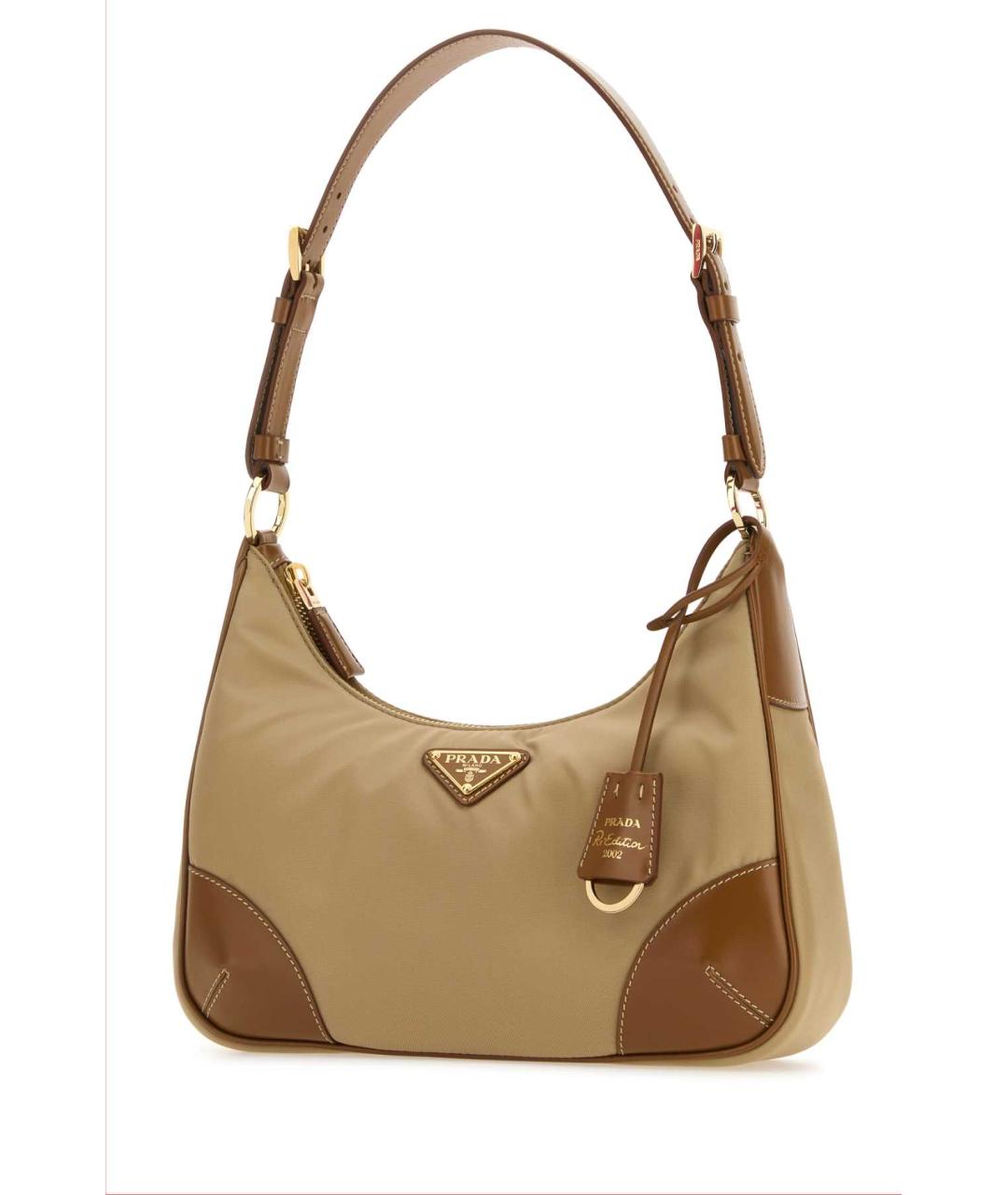 PRADA Бежевая тканевая сумка через плечо, фото 2