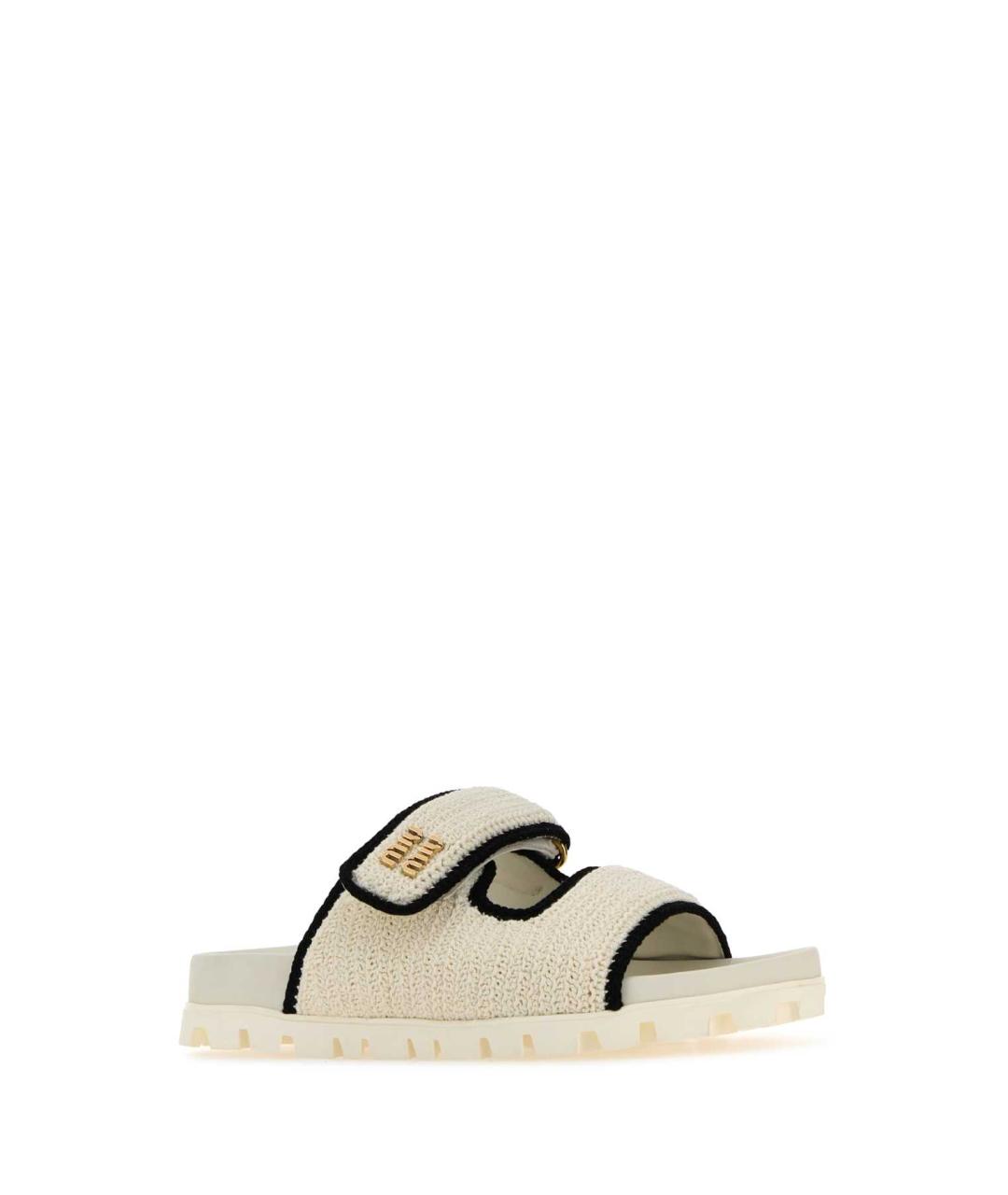 MIU MIU Белые шлепанцы, фото 2