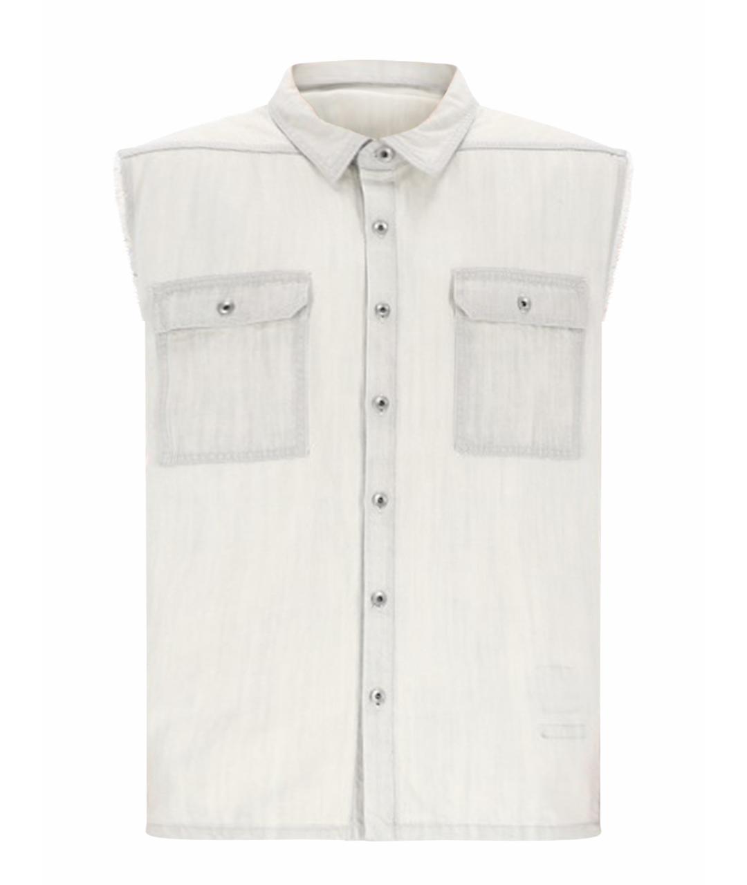 RICK OWENS DRKSHDW Белый хлопковый жилет, фото 1