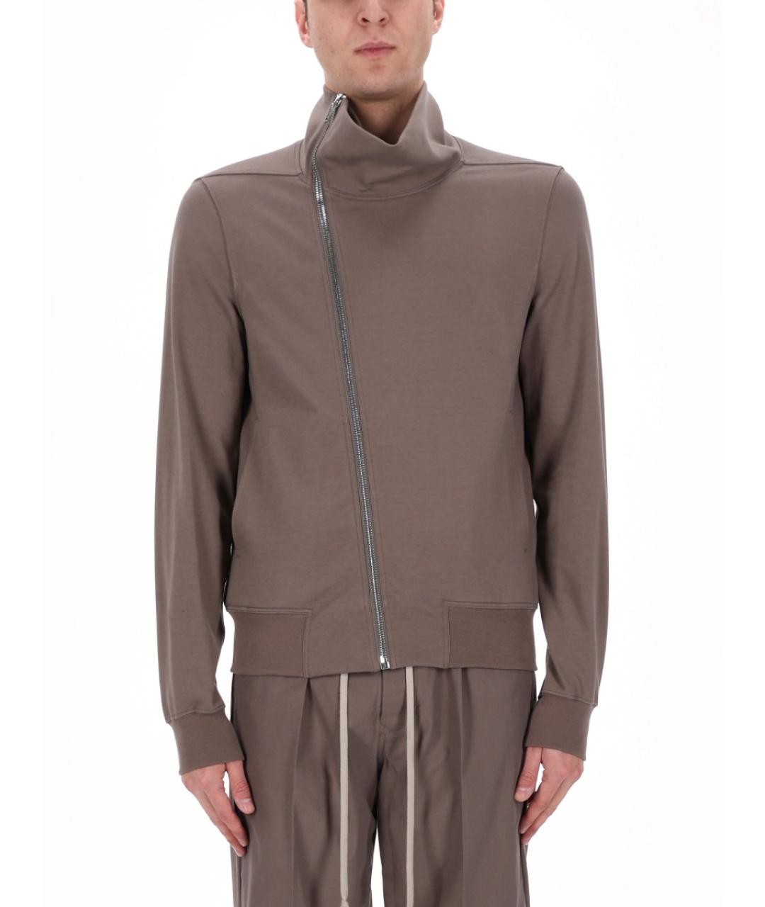 RICK OWENS Серый хлопковый джемпер / свитер, фото 1