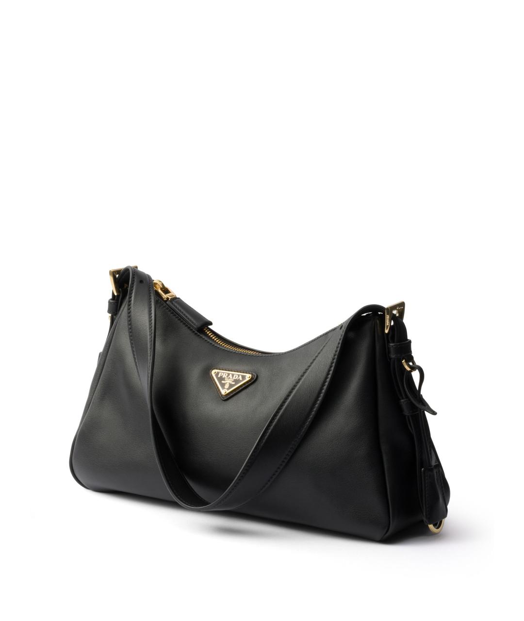 PRADA Черная кожаная сумка через плечо, фото 3