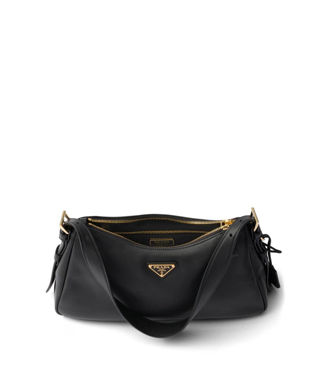 PRADA Черная кожаная сумка через плечо, фото 4