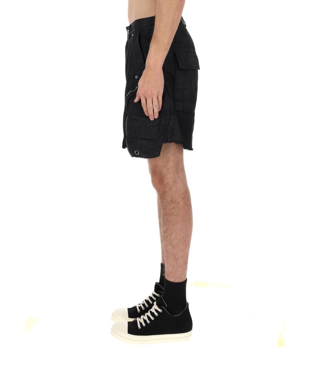 RICK OWENS DRKSHDW Черные хлопковые шорты, фото 3