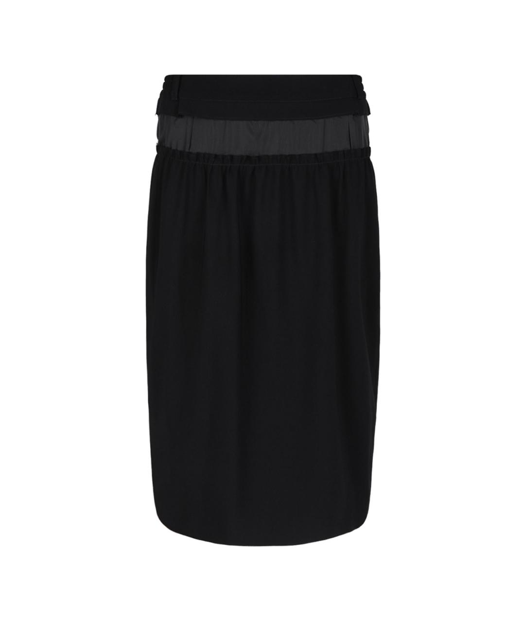 MAISON MARGIELA Черная полиэстеровая юбка миди, фото 1