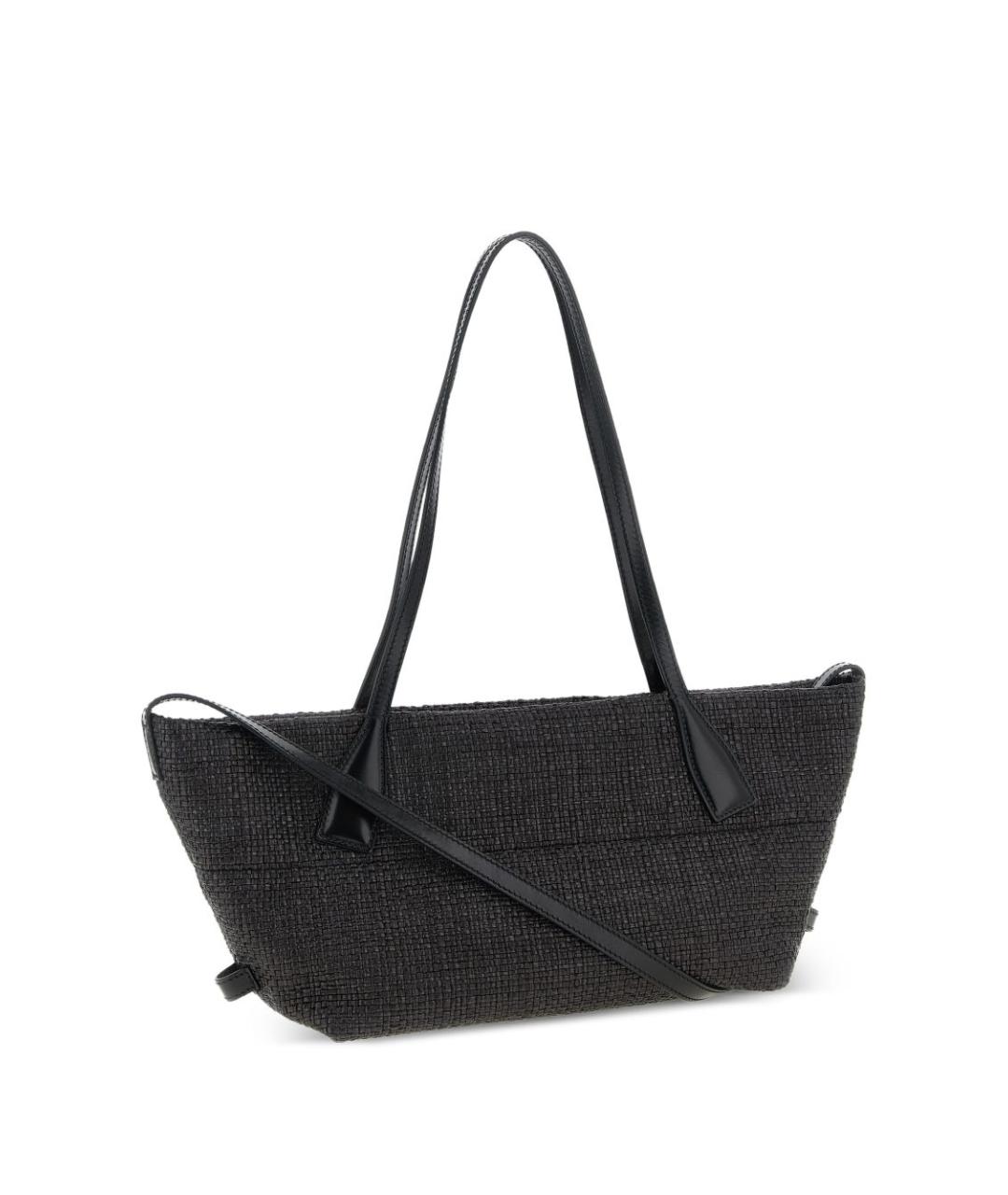 BALMAIN Черная жаккардовая сумка тоут, фото 2