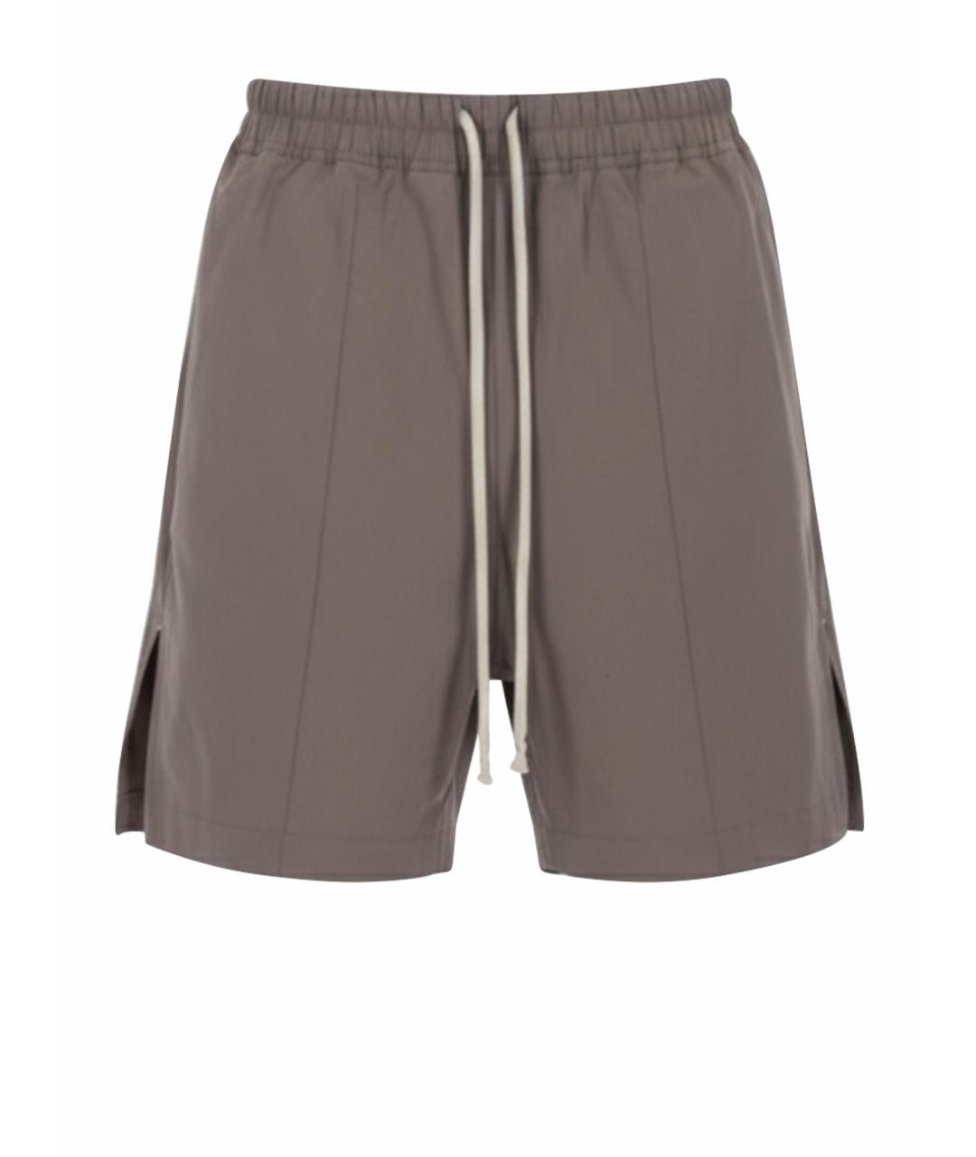 RICK OWENS Серые хлопковые шорты, фото 1