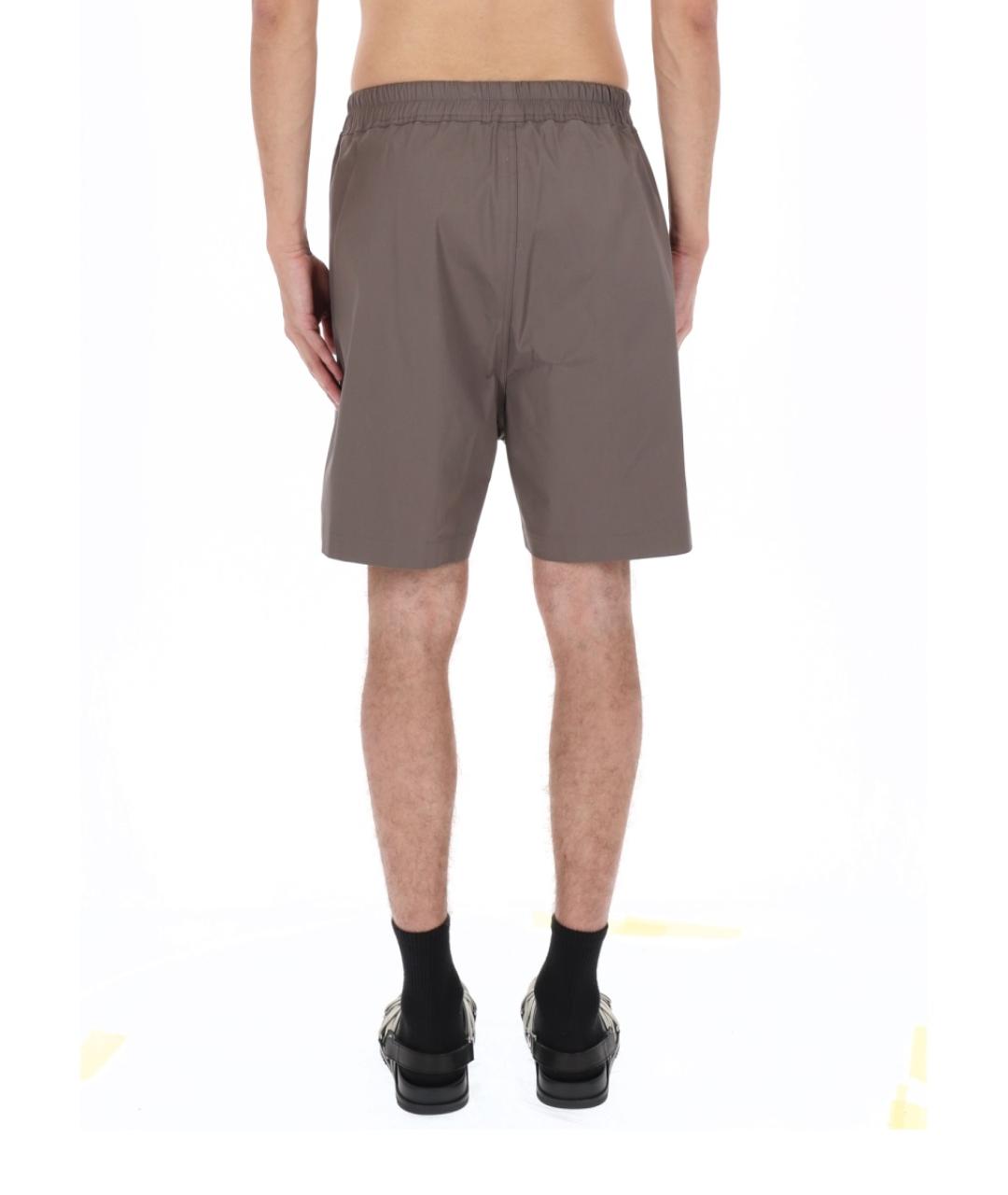 RICK OWENS Серые хлопковые шорты, фото 4